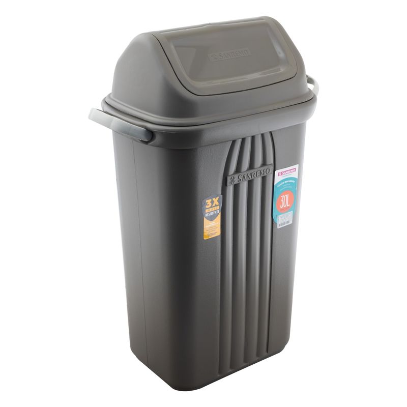 LixeiraBasculanteCinzaSanremoCasablanca30l-10570