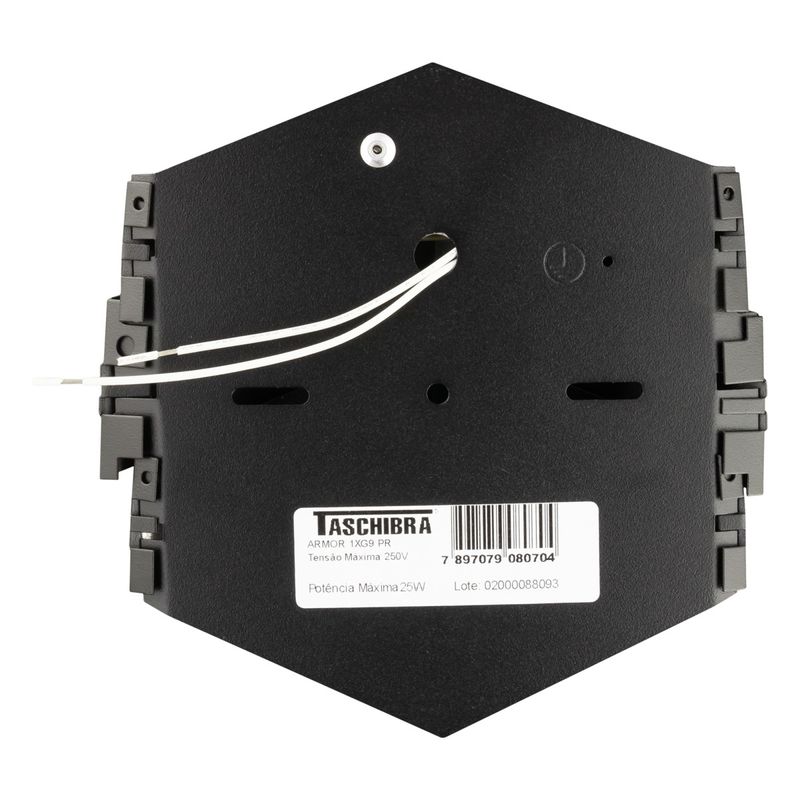 ArandelaArmorPretaTaschibraG9-16226