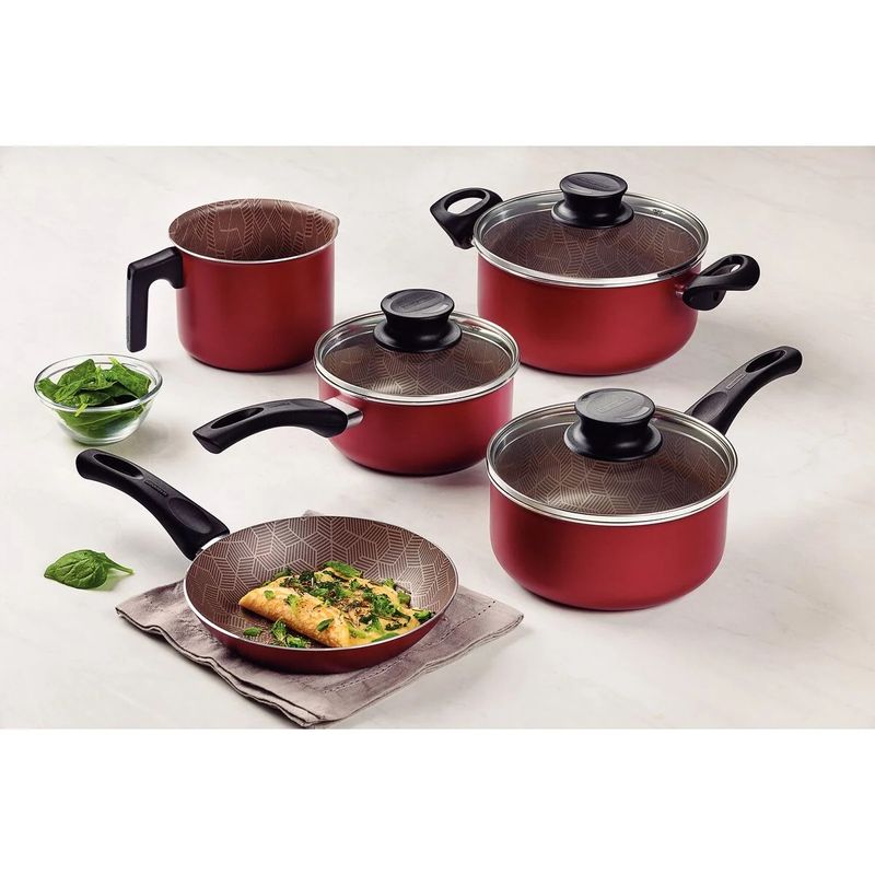 ConjuntodePanelasemAluminioAntiaderenteTramontinaParisVermelha5pecas-140083