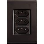 TomadaTripla2Pinos+TerraLizTramontina10AGrafite-151405