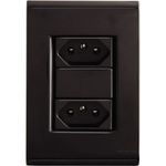 TomadaDupla2Pinos+TerraLizTramontina10AGrafite-151407