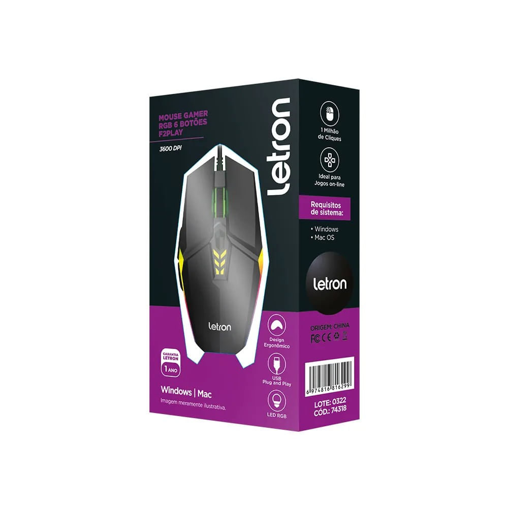 MouseGamerRGB6botoes3600DPILetron-155723