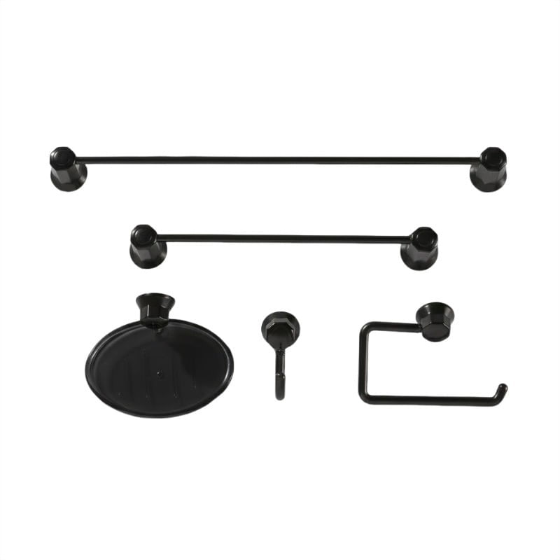 KitAcessoriosparaBanheiroPretoBellaArte5Pecas-166686