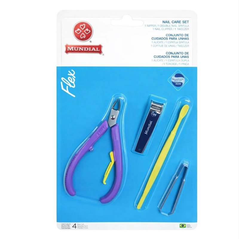 KitFlexdeManicureMundialPersonalCareSortido4pecas-168469