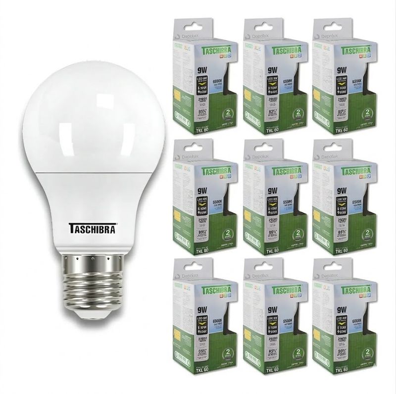 KitdeLampadacom10unidadesTaschibra9W6500K-168821