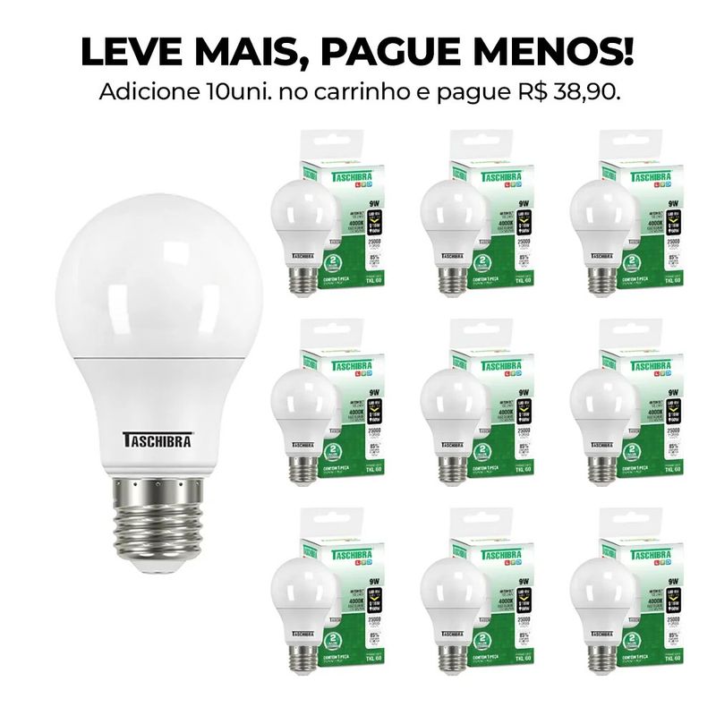 LampadaLedTKL60Taschibra4000K9W-170081