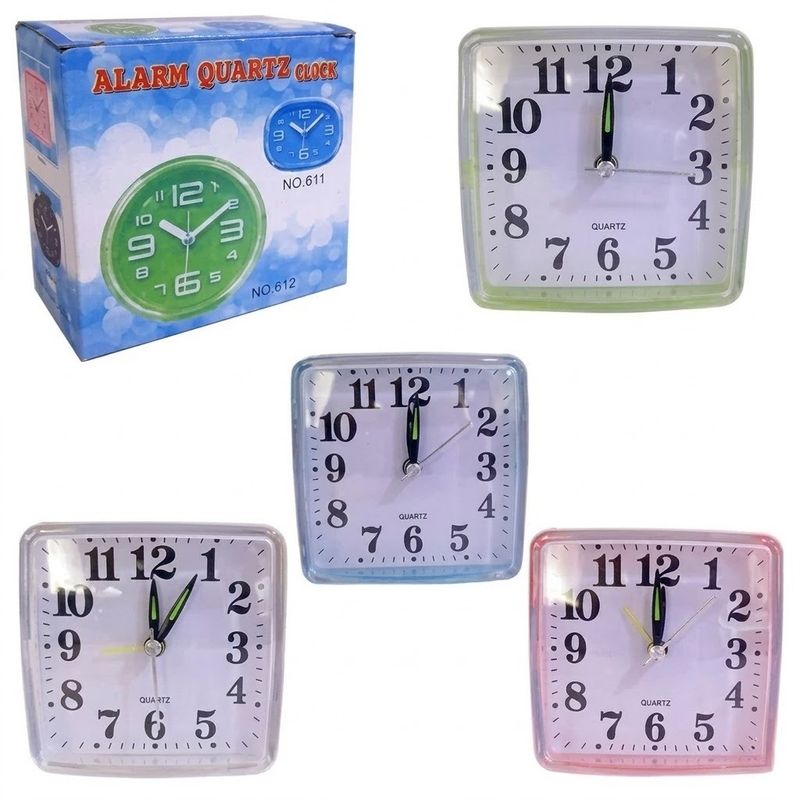 RelogioDespertadorQuadradoSortidoImporiente9cmx9cm-170486