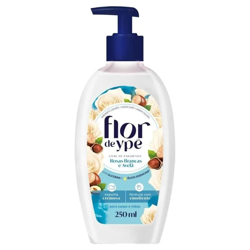 SaboneteLiquidoRosaseAvelaYpe250ml-170572