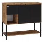 GabineteparaBanheirocomPeFabribamApolloAntiquacomPreto90cm-148239