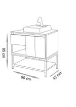 GabineteparaBanheirocomPeFabribamApolloAntiquacomPreto90cm-148238