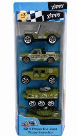 KitCarroExercitoZippyToyscom5Pecas-173259