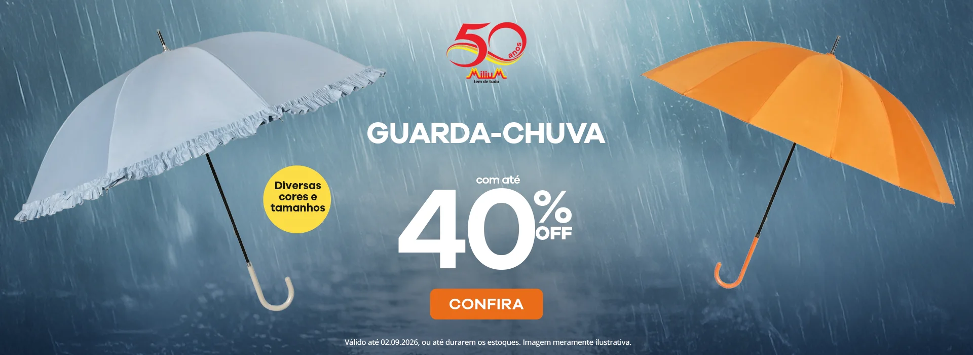 Guarda chuva com até 40% off